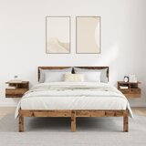 vidaXL Viseče nočne omarice 2 kosa Stara les 40x31x27 cm Oblikovan les | Shoptok.si