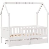 vidaXL Otroški posteljni okvir s predali 80x160 cm trdna borovina, (21322003) | Shoptok.si