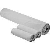 vidaXL Komplet športnih brisač 3 pcs Siva Poliester in poliamid | Shoptok.si