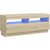vidaXL TV ormarić s LED svjetlima boja hrasta sonome 100 x 35 x 40 cm Cijene