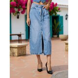 Sinsay Midi suknja od trapera s pojasom | shoptok.hr