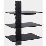Vonhaus steklena plavajoča polica 3x - črna - 3005031 | Shoptok.si