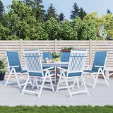 vidaXL Blazina za stol 6 kosov melanž modra 120x50x4 cm blago | Shoptok.si