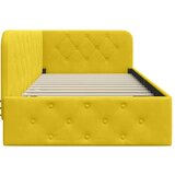  Kotna postelja z vzglavjem Rumena 100 x 200 cm Žamet, (5000106414) | Shoptok.si