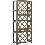  Rešetka s policama siva 55 x 30 x 140 cm od masivne jelovine | Eponuda.com