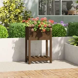 vidaXL Sadilica s policom boja meda 54x34 5x81 cm od masivne borovine