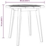  Vrtni stol Ø85x75 cm od masivnog bagremovog drva | shoptok.hr