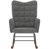  Stolica za ljuljanje tamnosiva baršunasta | shoptok.hr