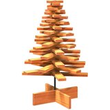 vidaXL Lesena dekorativna novoletna jelka rjava 80 cm trdna borovina | Shoptok.si