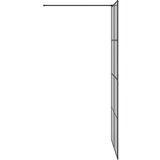  Zid za walk-in tuš Crna 100 x 195 cm Staklo otporno na udarce | shoptok.hr