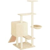  Penjalica za mačke sa stupovima za grebanje krem 130 5 cm | shoptok.hr