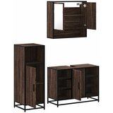  3-dijelni set kupaonskog namještaja boja smeđeg hrasta drveni | shoptok.hr