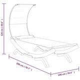 Vanjski Zunanja postelja s streho 100x200x126 cm trden les antracit, (20648563) | Shoptok.si