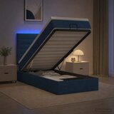  Krevet od pjene s madracem i LED-om Plava 100 x 200 cm Tkanina - Plava 100 x 200 cm Dizajn linija | shoptok.hr