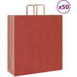 vidaXL Papirnate vrečke 50 kosov z ročaji rdeča 45x17x48 cm | Shoptok.si