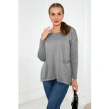 Kesi Sweater with front pockets gray Cijene