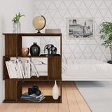 The Living Store Knjižna omara/pregrada rjavi hrast 80x24x96 cm inženirski les - Knjižna Omara, (21436475) Cene