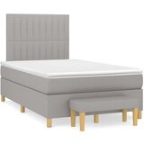  Krevet s oprugama i madrac svjetlosivi 120 x 200cm od tkanine | shoptok.hr