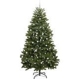 vidaXL Umestno božično drevo z LED lučmi Zelena 300 cm PVC in kovina | Shoptok.si