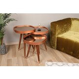 Hanah home Pizzo Rose GoldWalnut Nesting Table (3 Pieces) Cene