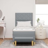 vidaXL Krevet s podnicom s madracem i klupom svijetlosive boje 90x200 cm tkanina | shoptok.hr