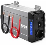 Qoltec Przetwornica napięcia Pure Sine Wave | 12V na 230V | 1000 /2000W | UPS BYPASS | LCD | USB | USB-C | Kompatybilna z LiFePO4 GEL AGM | shoptok.hr