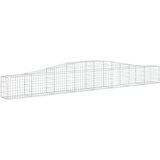 vidaXL Obokana gabionska košara 400x30x40/60 cm pocinkano železo, (20758457) | Shoptok.si