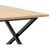  Stolić za kavu X-oblika 80x80x45 cm borovina i čelik | shoptok.hr