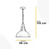 Lesnina XXXL VISEČA SVETILKA 36/110 cm E27 | Shoptok.si