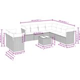  10-dijelni set vrtnih sofa s jastucima bež od poliratana | shoptok.hr