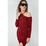 Koton Women's Red Patterned Dress Cene