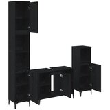  Set namještaja za kupaonicu 3 kom. Crni hrast Konstruirano drvo Crna 30 x 30 x 190 cm | Shoptok.si