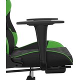  Gaming stol z oporo za noge črno in zeleno umetno usnje, (21152284) | Shoptok.si