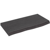 vidaXL Stenska polica temno siva 60x30x4 cm obdelana trdna hrastovina Cene