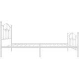  Metalni okvir kreveta uzglavlje i podnožje bijeli 80x200 cm | shoptok.hr