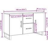  Komoda boja starog drva 100 x 36 x 60 cm od konstruiranog drva | shoptok.hr