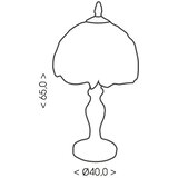 Brilagi Tiffany vitražna stona lampa IVORY SMOOTH 1xE27/60W/230V Slike