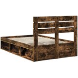  Krevetna konstrukcija s uzglavljem Dimljeni hrast 135 x 190 cm Slike