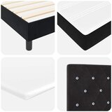  s opruga kutije s uzglavljem Crna 200 x 80 cm Baršun | shoptok.hr