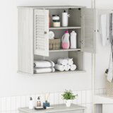 vidaXL Osenčen omarica za kopalnico Bela 67,5 x 34 x 71,5 cm | Shoptok.si