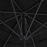  Vrtni suncobran s aluminijskim stupom 600 cm crni | shoptok.hr