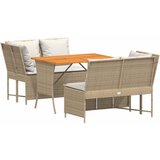  3-dijelni set vrtnih sofa od poliratana s jastucima bež | shoptok.hr