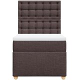  Krevet s oprugama i madracem tamnosmeđi 90 x 200 cm od tkanine | shoptok.hr