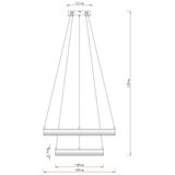 Globo 67377-60H - LED prigušiva luster na sajli FRANCINE LED/60W/230V+DO | Eponuda.com