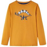  Dječja majica dugih rukava tamna oker boja 104 | shoptok.hr