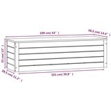  Kutija za pohranu bijela 109 x 36 5 x 33 cm od masivne borovine | shoptok.hr