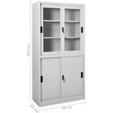  Uredski ormarić s kliznim vratima svjetlosivi 90x40x180cm čelik | Eponuda.com