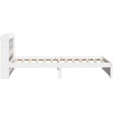 vidaXL Posteljni okvir z vzglavjem brez vzmetnice bel 100x200 cm | Shoptok.si