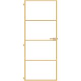 Sobna vrata tanka zlatna 83x201,5 cm kaljeno staklo i aluminij | shoptok.hr
