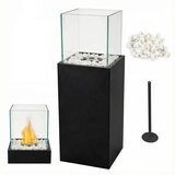 BIO kamin ALICANTE, 26,5 x 80,5 cm, 2 kW, crne boje + zaštitni poklopac | Eponuda.com